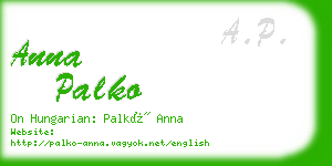anna palko business card
